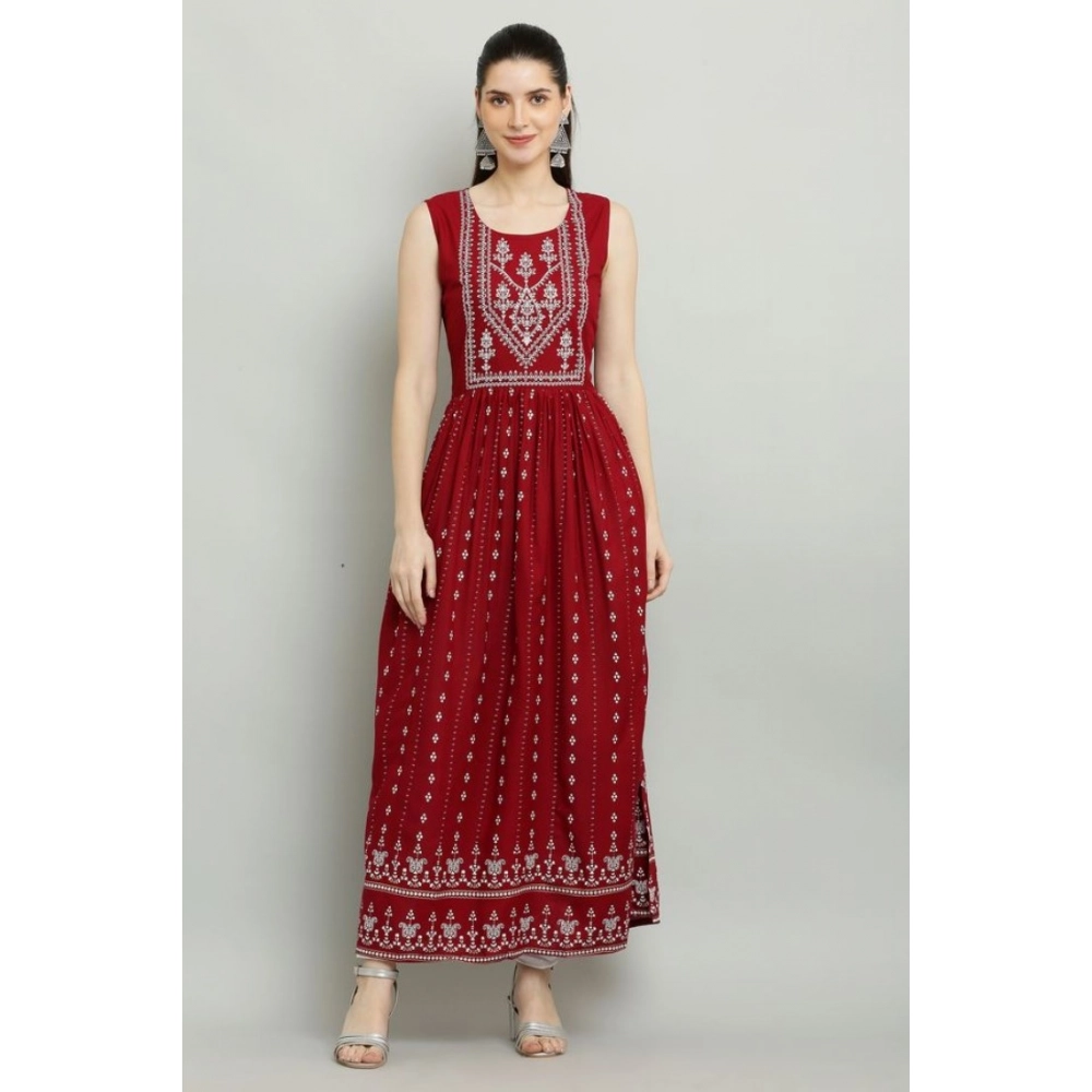 Women's Casual Rayon 3-4th Sleeves Kurti