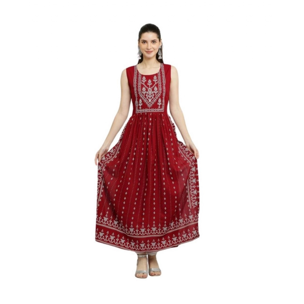 Women's Casual Rayon 3-4th Sleeves Kurti image 2