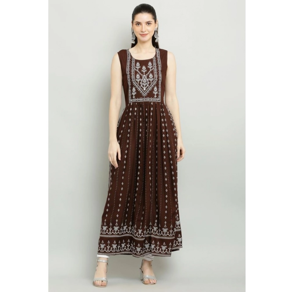 Women's Casual Rayon 3-4th Sleeves Kurti