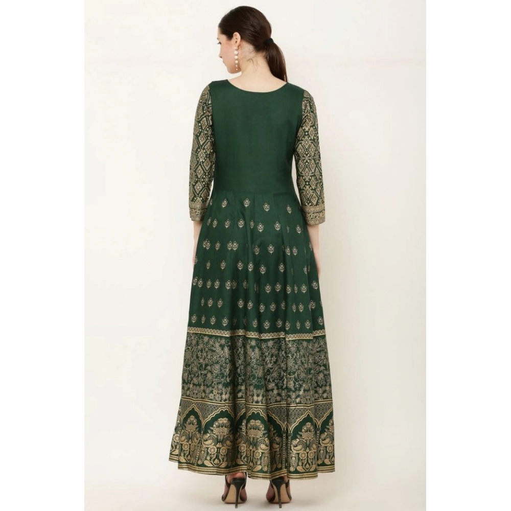 Women's Casual Rayon 3-4th Sleeves Anarkali Kurti image 4