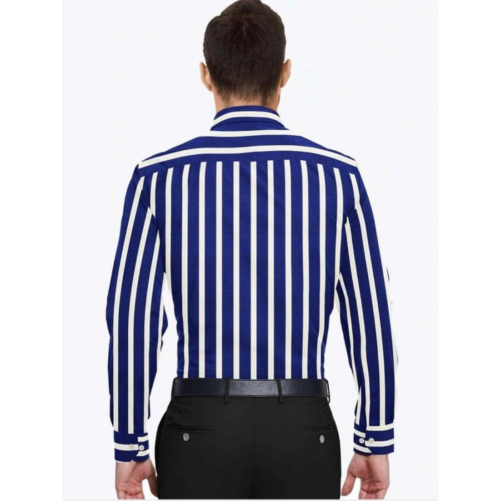 Men's Cotton Blended Striped Full Sleeve Shirt image 5