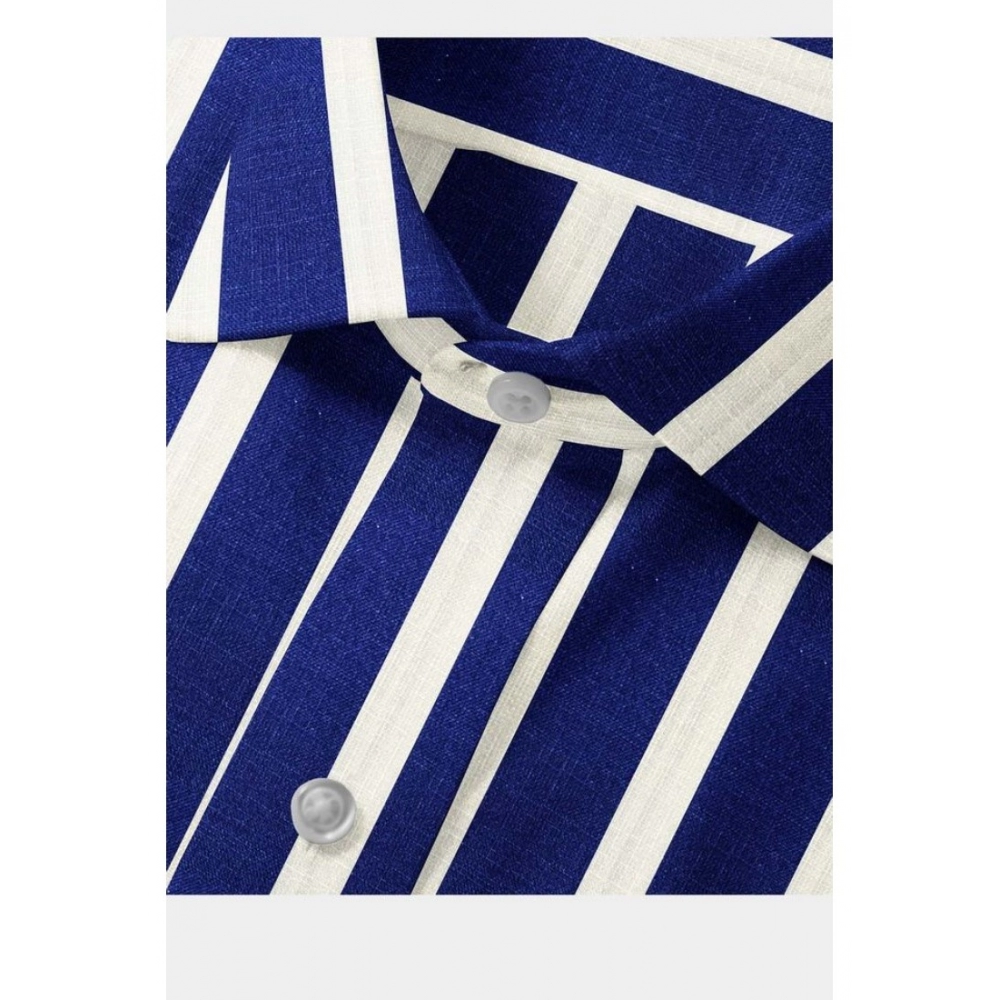 Men's Cotton Blended Striped Full Sleeve Shirt image 3