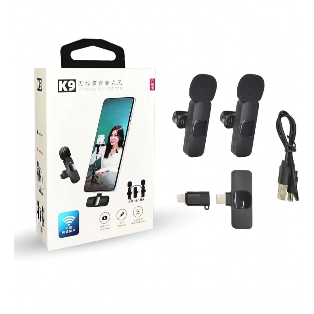 Plastic K9 Microphone, Digital Mini Portable Recording Clip Mic with Receiver image 2