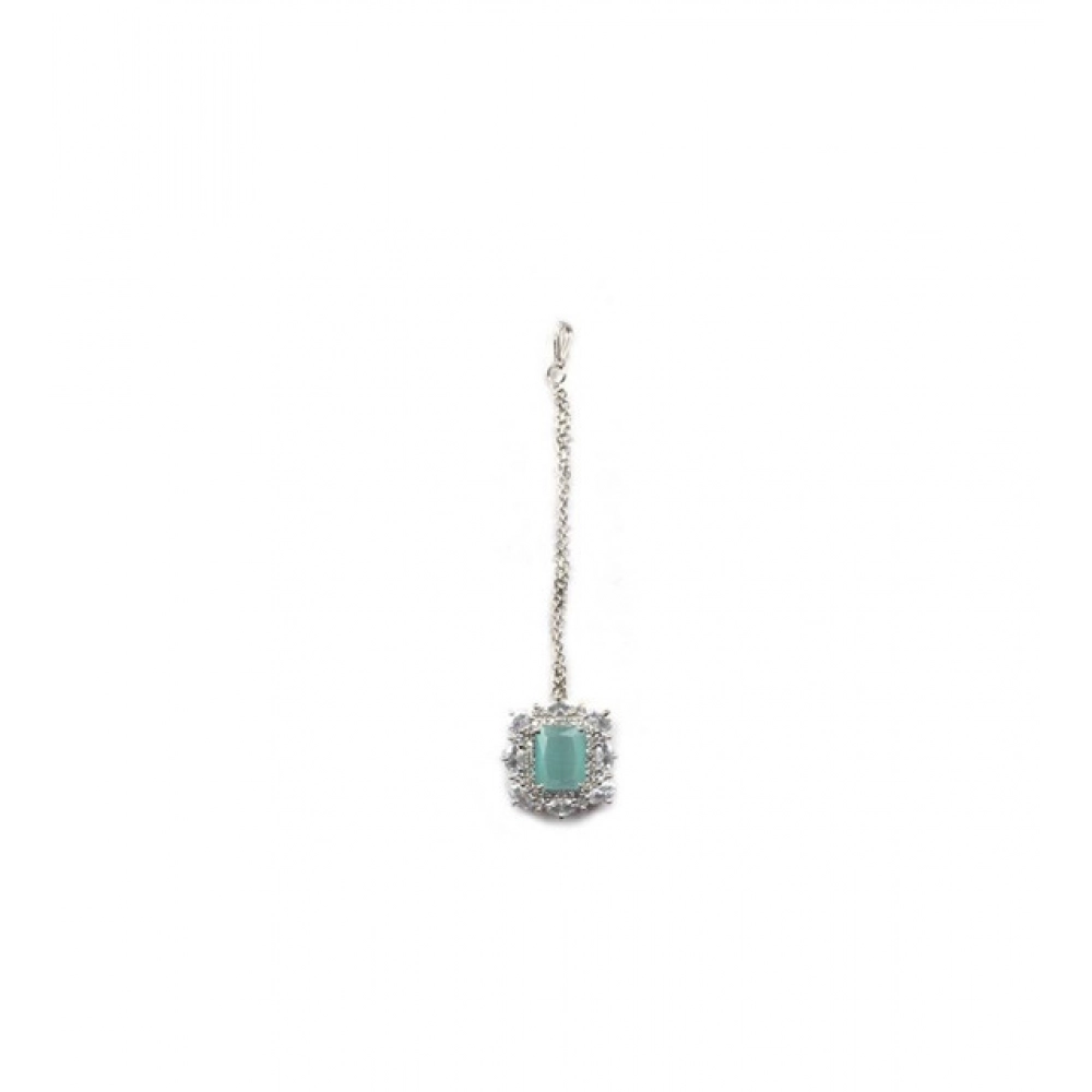Women's Brass Silver Plated Pendant Set image 3