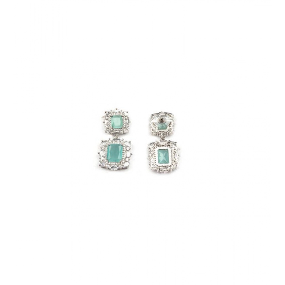 Women's Brass Silver Plated Pendant Set image 2